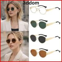 ราคา ADDOM แว่นกันแดดทรงรี แว่นกันแดดกรอบโลหะป้องกันรังสียูวีกรอบเล็ก เฉดสีกันรอยขีดข่วนหรูหราผู้หญิง (40380858401)