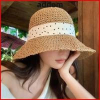 ราคา หมวกฟาง เพิ่ม หมวกผ้าทอปีกกว้างลายจุด หมวกกันแดดกันแดดเรียบหรู ฤดูร้อน (49110485624)