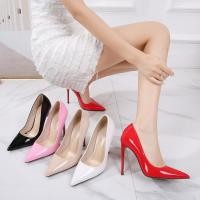 ราคา กริชรองเท้าส้นสูงสีทึบสำหรับผู้หญิง ส้นสูง 12 cm พร้อมกล่องของขวัญฟรี (56508356327)
