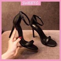 ราคา Raya รองเท้า Raya ของผู้หญิง sweetc รองเท้าส้นสูง2023รองเท้าส้นสูงผู้หญิงกริชเปิดนิ้วเท้ารองเท้าส้นสูงสีดำ (41252431660)
