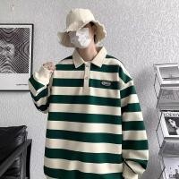 ราคา เสื้อยืดโปโล แขนยาว ลายทาง สําหรับผู้ชาย (23884092549)