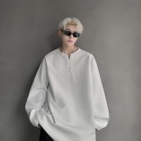 ราคา เสื้อยืดแขนยาวผู้ชายด้านในสีขาวหลวมบวกเสื้อเชิ้ตฐานผู้ชาย (29759380112)