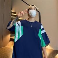 ราคา เสื้อยืดเย็บปะติดปะต่อกันฮิปฮอปเบสบอลแขนสั้นชายแขนสี่ส่วน (29354153244)