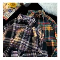 ราคา เสื้อเชิ้ตแขนยาวลายตารางหมากรุกผู้ชายเสื้อแจ็คเก็ตผ้าฝ้ายแท้อเนกประสงค์ (28814534692)