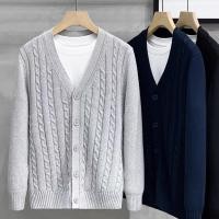 ราคา เสื้อคาร์ดิแกนถักเสื้อแจ็คเก็ตเสื้อกันหนาวผู้ชาย (28212419303)