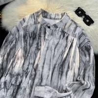 ราคา ผ้าลูกฟูกมัดย้อมเสื้อเชิ้ตแขนยาวหลวมสบายๆแจ็คเก็ตด้านบน (27713651900)