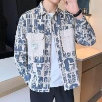 ราคา แจ็คเก็ตเสื้อเชิ้ต ชุดทํางานหลวมสบาย ๆ ของผู้ชาย เสื้อแจ็คเก็ตผู้ชายพิมพ์ลายแบรนด์อินเทรนด์ (27451554241)