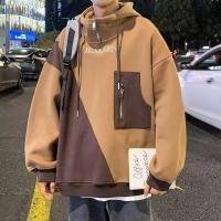 ราคา เสื้อกันหนาวมีฮู้ดครึ่งซิปผู้ชายมีฮู้ดอินเทรนด์เสื้อแจ็คเก็ตขนาดบวก (26664613425)