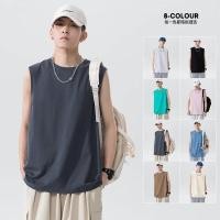 ราคา เสื้อกล้ามผู้ชาย ฤดูร้อน บาง ฟิตเนส เทรนด์กีฬา เสื้อยืดแขนกุด สวมเสื้อผ้าฝ้ายแท้ เสื้อบาสเก็ตบอล อุปสรรค (25622604632)