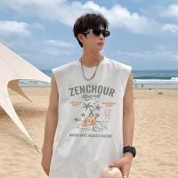ราคา เสื้อยืดแขนกุด ขนาดใหญ่ เหมาะกับฤดูร้อน สไตล์ฮาวาย ใส่เล่นกีฬาบาสเก็ตบอล สําหรับผู้ชาย (25116856436)