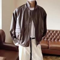 ราคา เสื้อแจ็กเก็ตหนัง สีน้ําตาลกาแฟ สไตล์อเมริกัน สําหรับผู้ชาย และผู้หญิง (21086065476)