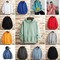 ราคา เสื้อกันหนาว มีฮู้ด ทรงหลวม ขนาดใหญ่ สีพื้น สําหรับผู้ชาย และคู่รัก (19456653119)