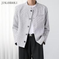 ราคา JINLANBAOLI เสื้อสูทผู้ชายพร้อมแผ่นรองไหล่เสื้อสูท houndstooth แบบสั้น (51005204656)