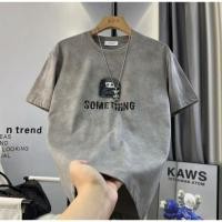 ราคา มัดย้อมแขนสั้นเสื้อยืดผู้ชายหลวมพิมพ์ด้านบน (44056940646)