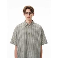 ราคา เสื้อเชิ้ตแขนสั้นลายสก๊อตผู้ชายอเนกประสงค์ด้านบน (41102222460)