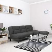 ราคา HomeHuk โซฟาเบดผ้า L shape ด้านซ้าย รุ่นโอวาซ สีเทาเข้ม (57408533194)