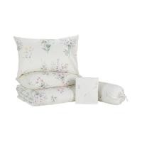 ราคา HomeHuk ชุดผ้าปูที่นอน รุ่นอดาเลีย ขนาด 6 ฟุต 6 ชิ้น ชุด สีขาวงาช้าง (45758291236)