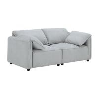 ราคา HomeHuk โซฟาผ้า 2 ที่นั่ง รุ่นฟอลโล สีเทาอ่อน (43529926372)