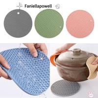 ราคา FANIELLAPOWELL เสื่อซิลิโคน Trivet แผ่นกันลื่นหม้อในครัวเสื่อทนความร้อนซิลิโคนผู้ถือหม้อ ทรงกลมทนทานทนความร้อนซิลิโคนแผ่นร้อนสําหรับหม้อร้อนและกระทะ (41525785605)
