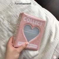 ราคา FANIELLAPOWELL Photocard Holder Love Heart PVC Photo Album Mini Hollow 64 Pockets Photo Holder Men (50706997832)