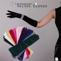 ราคา ถุงมือยาวพังค์เวลเวทสีคราม ขนาด 45 ซม สีดำ ขาว แดงเข้ม เหมาะสำหรับชุดราตรียาม performance และเทศกาลฮาโลวีน (54406423925)