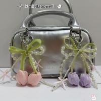 ราคา FANIELLAPOWELL พวงกุญแจริบบิ้นดอกทิวลิป เครื่องประดับ DIY สไตล์โบว์มุก สำหรับตกแต่งโทรศัพท์มือถือและกระเป๋าผู้หญิง (50458039094)