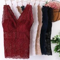 ราคา 40 90กิโลกรัม เซ็กซี่ลูกไม้ที่สวยงามกลับยกทรงผู้หญิงที่มีแผ่นหน้าอกด้านในสลิมฟิตฐานชุดชั้นใน (42010007213)
