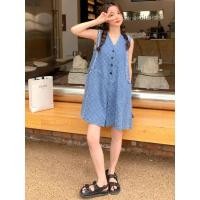 ราคา สินค้าใหม่ เสื้อแขนกุดจั๊มสูทยีนส์หญิงฤดูร้อนสไตล์เกาหลีลดอายุขี้เล่นดีไซน์หวานความรู้สึกจั๊มสูทสไตล์โมริขนาดเล็ก (47060710854)