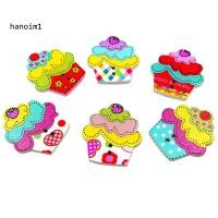 ราคา HAN 50 ชิ้นไม้เค้กผีเสื้อปุ่มแมวเย็บ Scrapbooking หัตถกรรม DIY 2 หลุม (55558953164)