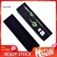 ราคา 1เซ็ตใสจุ่มปากกาภายในดอกไม้แก้วเขียนปากกา มารยาท คริสตัลหมึกจุ่มปากกาของขวัญสําหรับนักเรียน (46260091017)