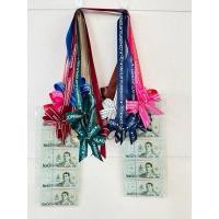 ราคา พวงมาลัยธนบัตรริบบิ้นคล้องคอลาย congratulations10ใบ (25738229187)