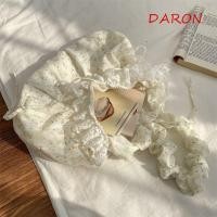 ราคา DARON กระเป๋าสะพายจีบลายดอกไม้ สไตล์ Pastoral Sweet Fresh Lace Handbag Casual Underarm Bag Bowknot Cloth Dumpling Bag Travel (55558376012)