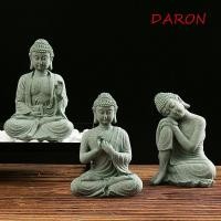 ราคา DARON เครื่องประดับพุทธ Zen Oriental Culture Sandstone Buddha สไตล์หินทรายสีเขียวท่านั่งพระพุทธรูปโต๊ะ (54208355283)