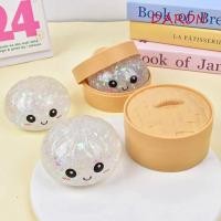 ราคา DARON ซาลาเปานึ่งของเล่นบีบ ลูกบอลแป้งนุ่มเด้งต่ําประสาทสัมผัสความเครียดบรรเทาของเล่น แป้งประสาทสัมผัสลักษณะที่สมจริง Squeezable Reusable ช้า Rebound ของเล่นห้องเรียนรางวัล (53708371793)
