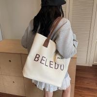 ราคา ใหม่ Casual Fashion Letter Shoulder Bag All Match Commuter Canvas Bag (53400862501)