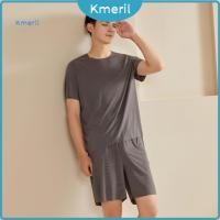 ราคา ชุดอยู่บ้านผู้ชาย 2 ชิ้น ชุดนอนแขนสั้นคอกลม เสื้อยืด กางเกงขาสั้นเอวยืด สีพื้น ใส่สบาย หลับสบายตลอดคืน (50860937706)