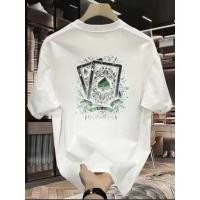 ราคา เสื้อยืดลายไพ่โป๊กเกอร์ผู้ชาย แขนสั้น ทรงหลวม ลายไพ่สเปด และด้านหลังไพ่ ชุดลำลองใส่ได้ทุกฤดูกาล คืนชุดโป๊กเกอร์ให้ (46458270519)