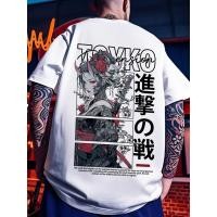 ราคา เสื้อยืดซามูไรญี่ปุ่นสำหรับผู้ชาย พิมพ์ลายซามูไรหญิงและดอกซากุระ เสื้อยืดคอกลมแขนสั้นแบบรีดติด สตรีทแวร์ซักเครื่องได้ (44508283212)