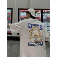 ราคา เสื้อยืดแขนสั้นผ้าฝ้ายสไตล์ญี่ปุ่นสำหรับผู้ชาย เสื้อคอกลมหลวมสไตล์สตรีทแฟชั่นฤดูร้อน เสื้อคู่นักเรียน (46458278237)
