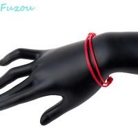 ราคา FUZOU สร้อยข้อมือผู้หญิงผู้ชายสีแดงและสีดําเครื่องประดับ Unisex Lucky String (56909867620)