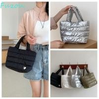 ราคา FUZOU กระเป๋าโท้ตผ้าฝ้ายอวกาศ กระเป๋าถือผ้าไนลอนความจุขนาดใหญ่สไตล์เกาหลี กระเป๋าเก็บของลายสก๊อตลงกระเป๋าเมฆเงินหญิง (55459749183)