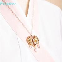 ราคา FUZOU Vintage Hanfu สร้อยคอ Chain Choker ดอกไม้ Longevity ล็อคจี้ ประณีตสไตล์ Bell Ming Dynasty Ruyi Pearl Choker หญิง (55209464181)