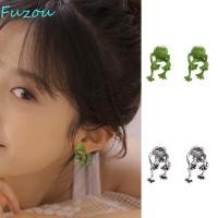 ราคา ฟซู ผู้หญิงต่างหูสตั๊ดวินเทจน่ารักสร้างสรรค์กบรูปร่างสีเขียวเงินสัตว์สตั๊ดต่างหู (53509142718)