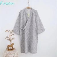 ราคา FUZOU เสื้อคลุมอาบน้ํากิโมโนผู้ชาย คอวีหลวมสไตล์ญี่ปุ่นยูกาตะ ชุดนอนบางพิมพ์ชุดนอนกิโมโนสบายๆฤดูร้อน (51809460537)