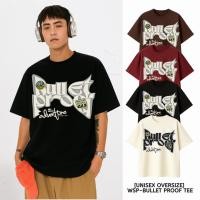 ราคา WASSUPBOY เสื้อยืด Oversized คอฟิต อก 42 46 Premium Cotton 100 เทคนิคพิเศษสกรีนนูน3D รุ่น Bullet Proof WSB001 (54700886152)