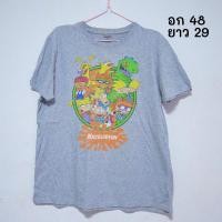 ราคา มือ2 เสื้อยืด ลาย Nickelodeon รวมการ์ตูนในค่าย ตำหนิสกรีนแตก ขอคนรับได้นะคะ (42865503874)