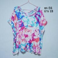 ราคา มือ2 เสื้อออกกำลังกาย ไซส์ใหญ่ โอเวอร์ไซส์ ลายกราฟิกสีเก๋ๆ ใส่วิ่ง ฟิตเนส ตีแบดได้ค่ะ (42319059895)