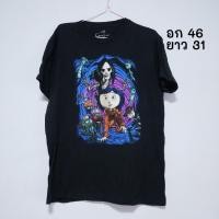 ราคา เสื้อยืด ลาย Coraline สกรีนสวยมาก ผ้าคอตตอนดำสนิท (41165506201)
