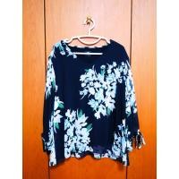 ราคา มือ2 เสื้อแฟชั่นแขน3ส่วน ชีฟองแขน ลายดอก อก 48 ผ้าสาวอวบ (44910811508)