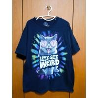 ราคา มือ2 เสื้อยืดสีดำ ผ้าหนา สกรีนลายแมว สกรีนแน่นๆ อก 46 เสื้อผ้าสาวอวบ (46910806895)